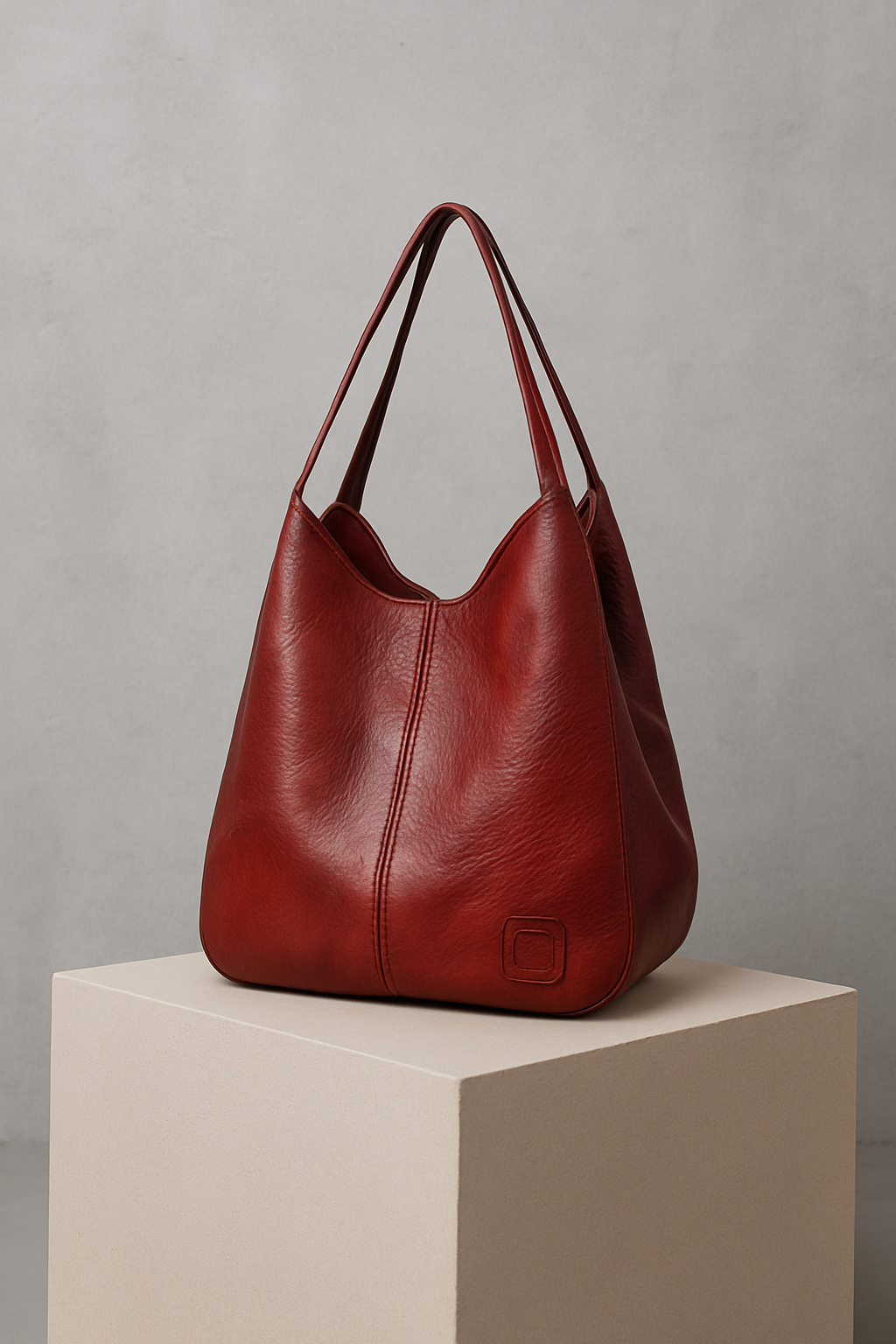 NAOKO MAXI-SCHULTERTASCHE – LEDERTASCHE MIT PLATZ & SOFTER FORM