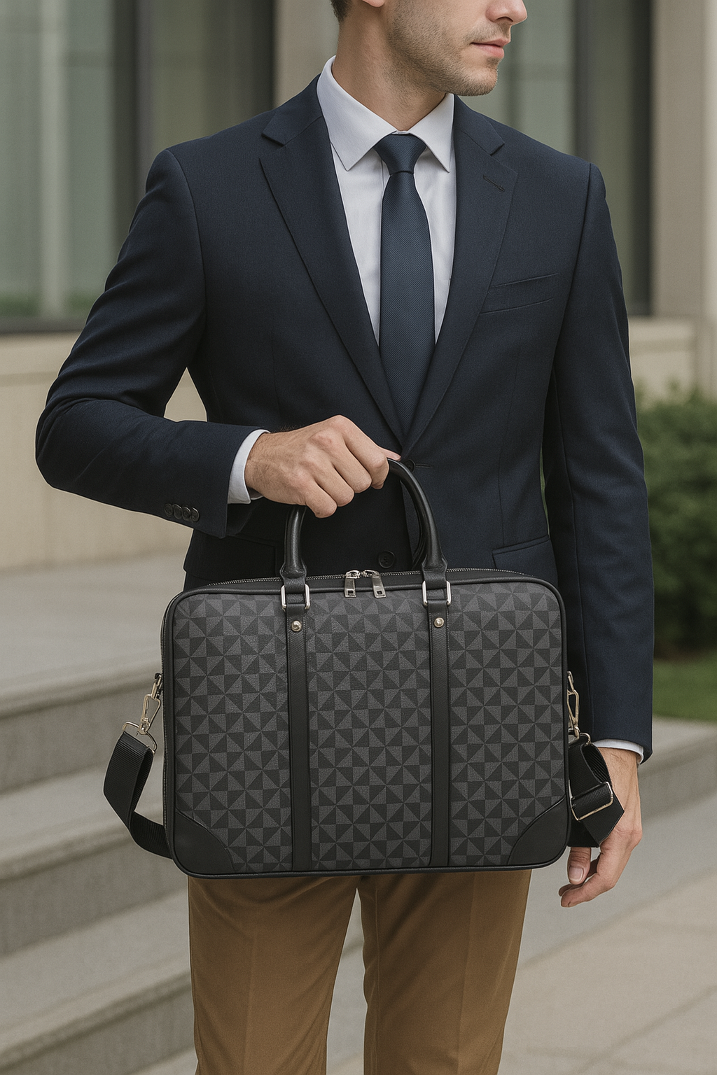MILANO LUXUS AKTENTASCHE AUS PU LEDER FÜR HERREN