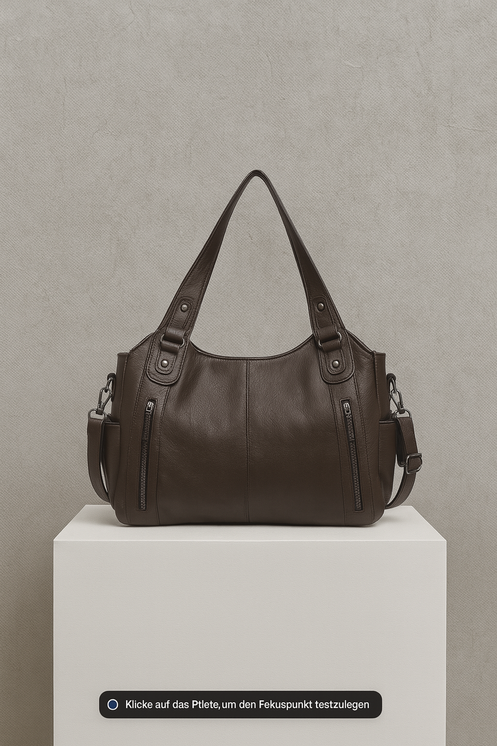 LORENA BARREL-TASCHE – SCHWARZE UMHÄNGETASCHE MIT DETAILS & VIEL PLATZ