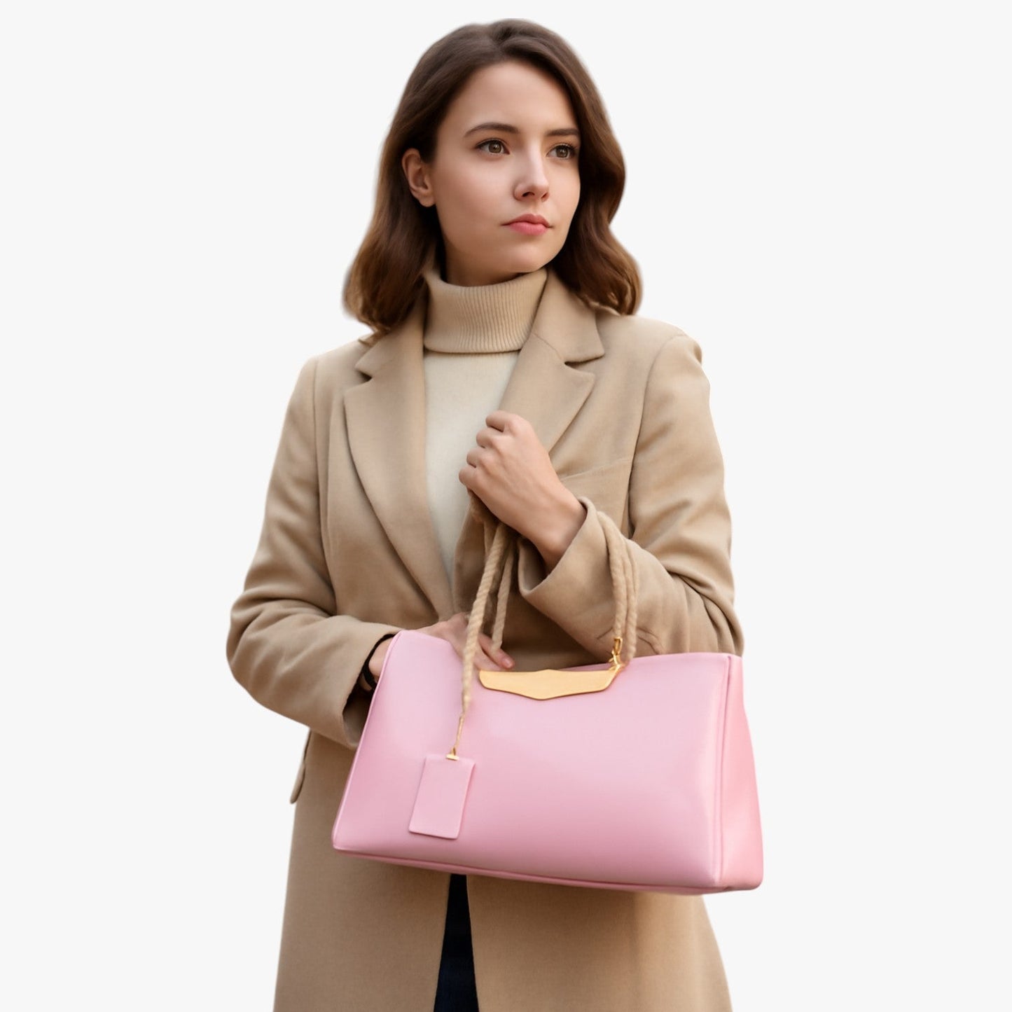 ADELA SCHULTERTASCHE MIT GOLDKETTE UND HOCHGLANZ-FINISH