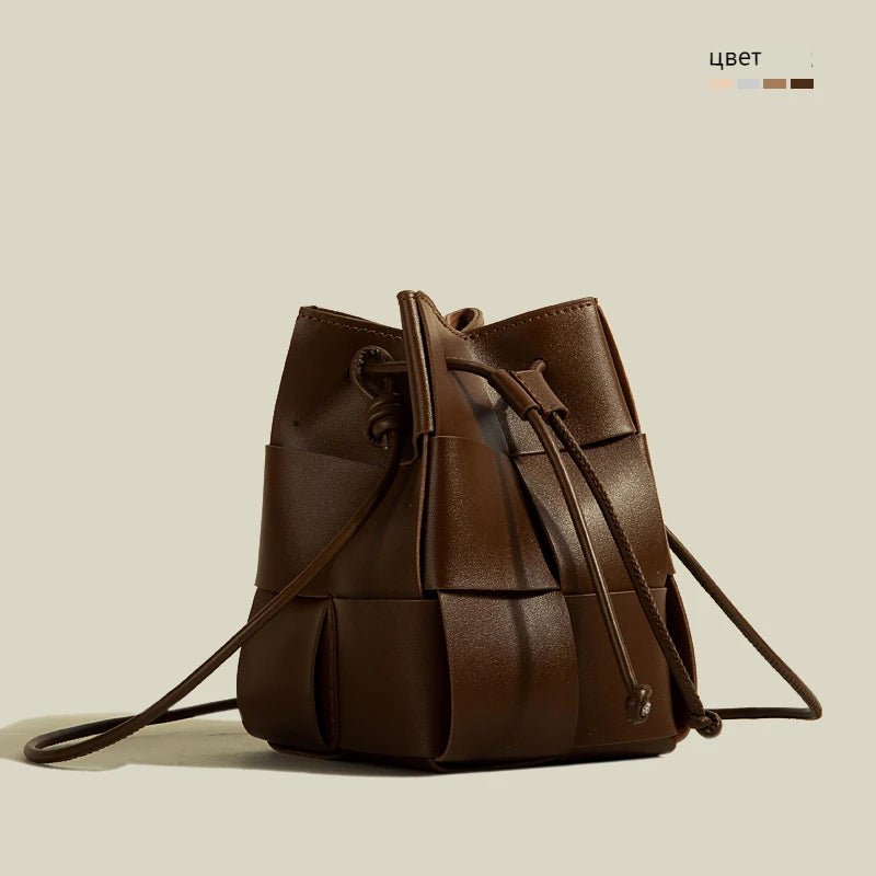 ANIKADEL BEUTELTASCHE – KOMPAKTER LEDER-BEUTEL MIT ZUGBAND & CROSSBODY-RIEMEN