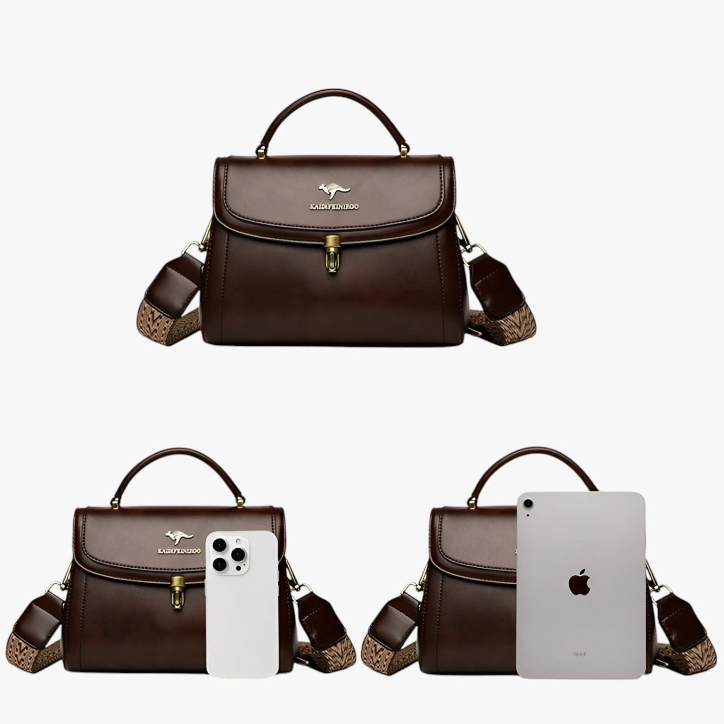 ARABELLA SCHULTERTASCHE IM MINI-VINTAGE LOOK MIT GOLDDETAILS