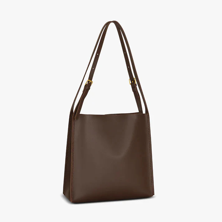 MAELI SCHULTERTASCHE – KLASSISCHE SHOPPER BAG MIT GOLDDETAILS