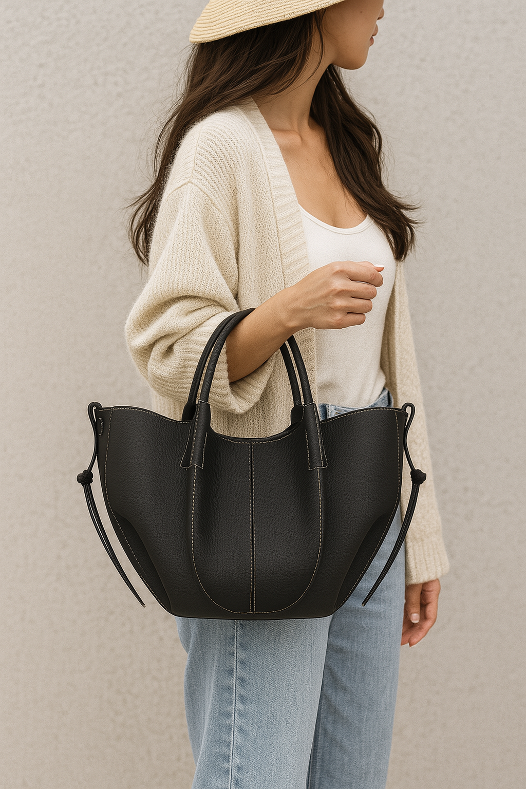 SORELLA | HANDTASCHE MIT LEDER-OPTIK