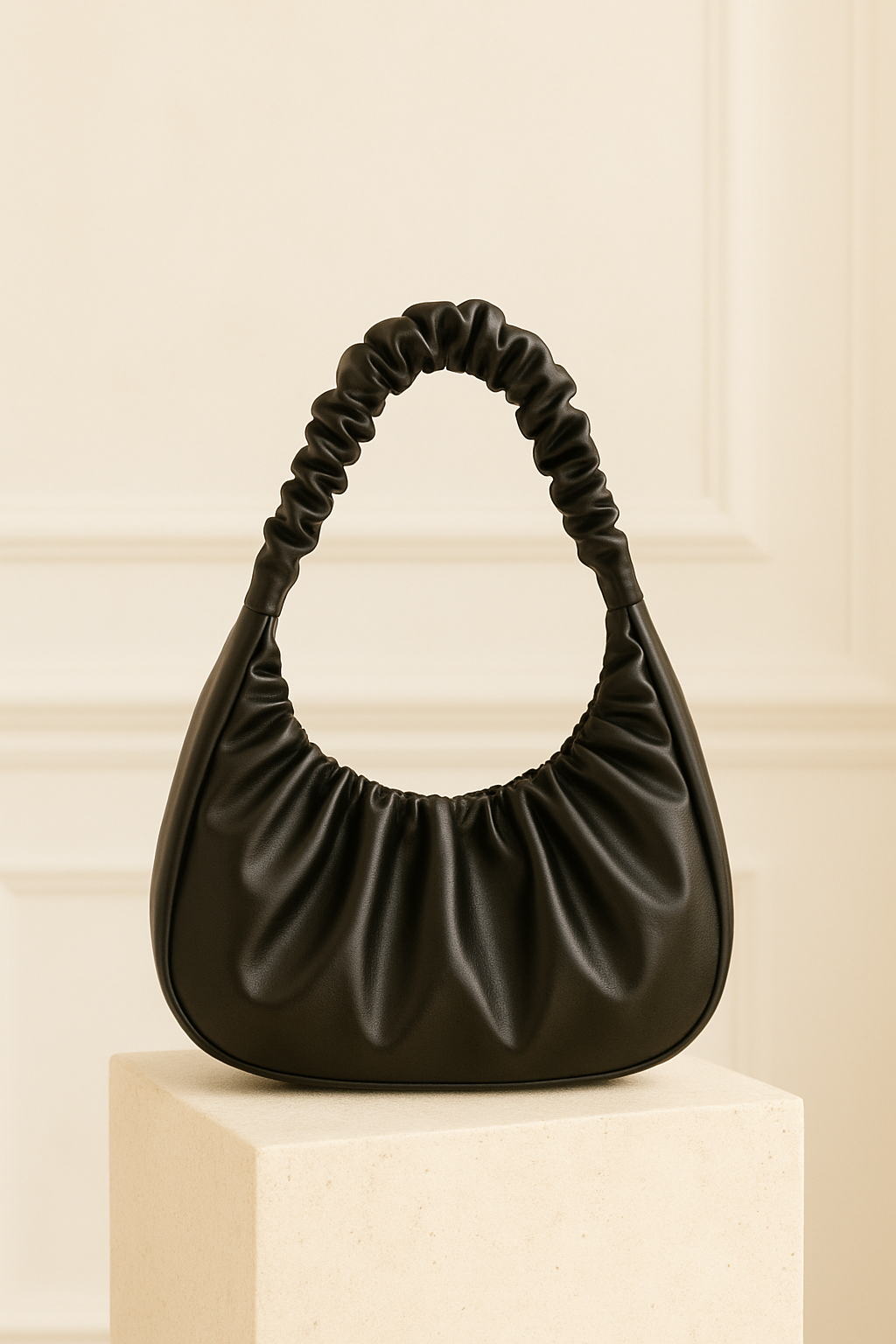 ROSELYN SCHULTERTASCHE – GERAFFTE TASCHENFORM MIT STRETCH-HENKEL
