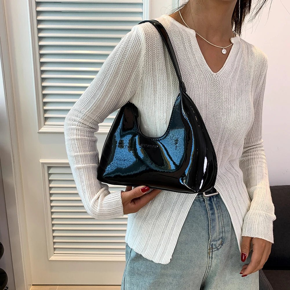 NOELIA HOBO-TASCHE – GLÄNZENDE SHOULDER BAG AUS PU-LEDER