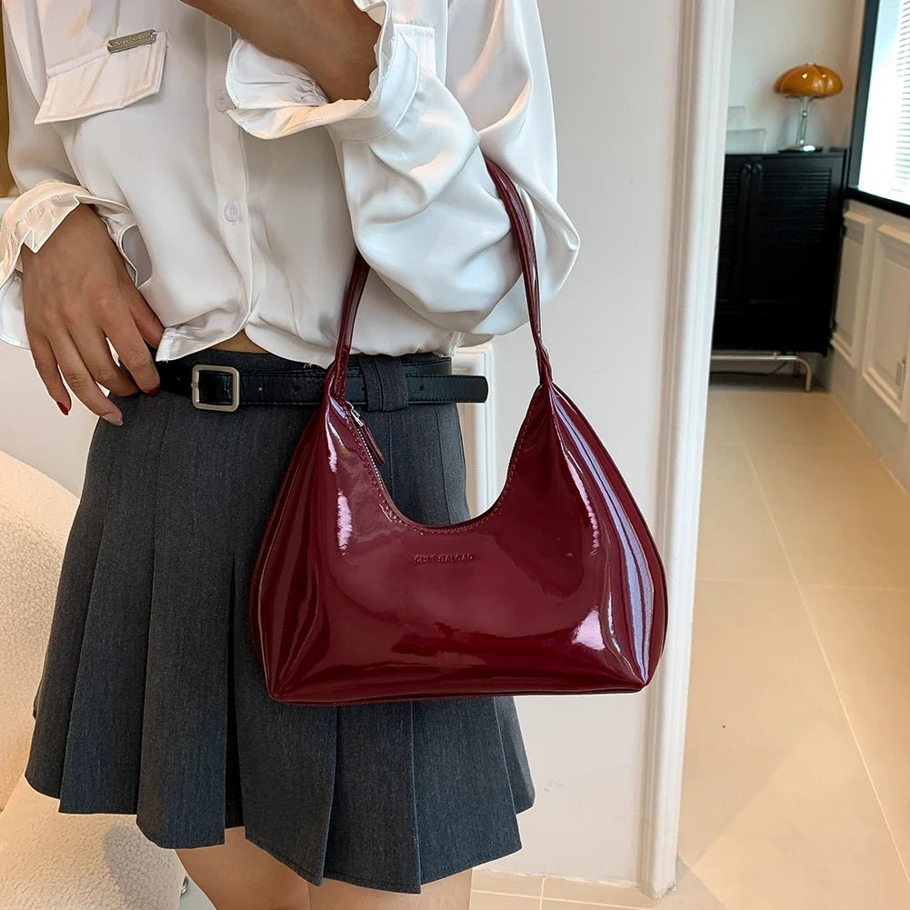 NOELIA HOBO-TASCHE – GLÄNZENDE SHOULDER BAG AUS PU-LEDER