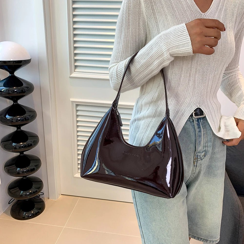 NOELIA HOBO-TASCHE – GLÄNZENDE SHOULDER BAG AUS PU-LEDER