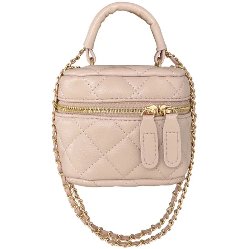 MAÉLYS MINI UMHÄNGETASCHE – ELEGANTE BOX-BAG MIT KETTE & GRIFF