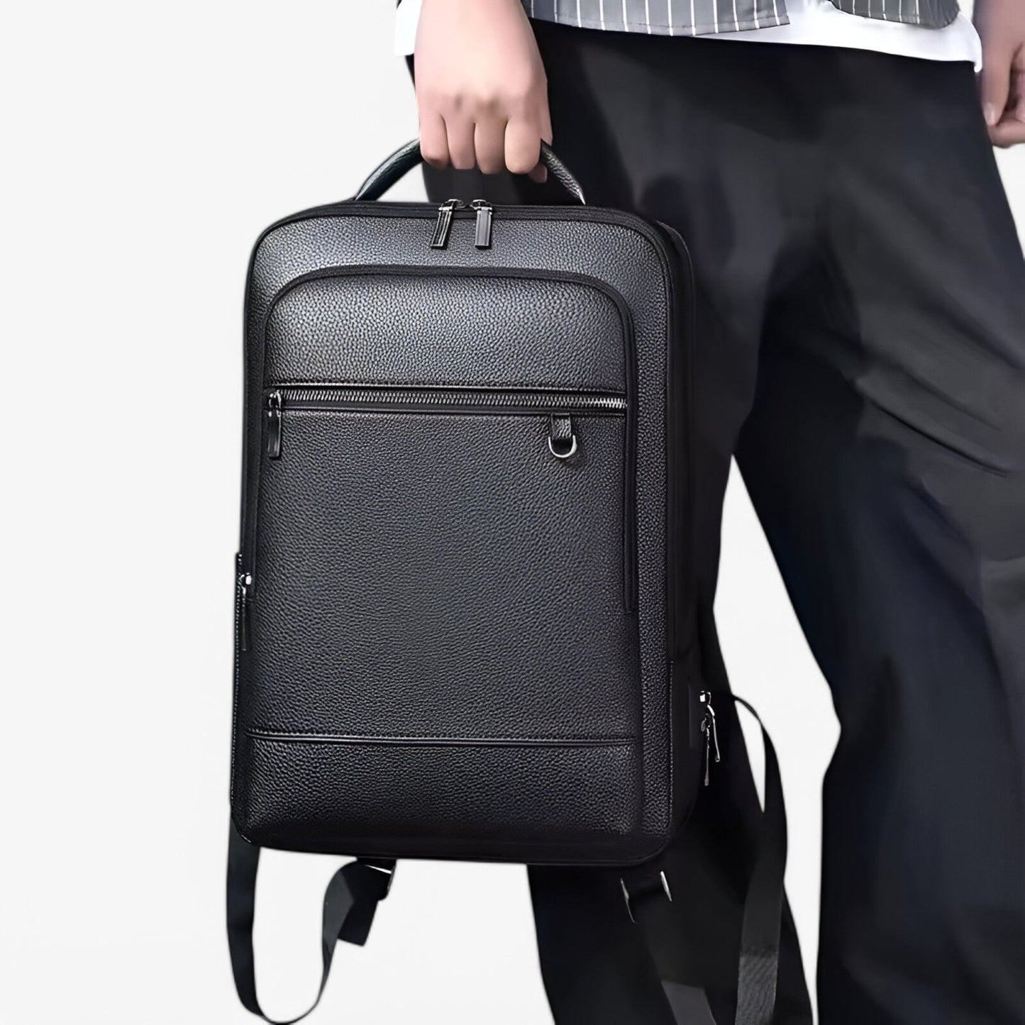 VALENCIA LAPTOPRUCKSACK AUS LEDERLOOK FÜR BÜRO UND REISEN