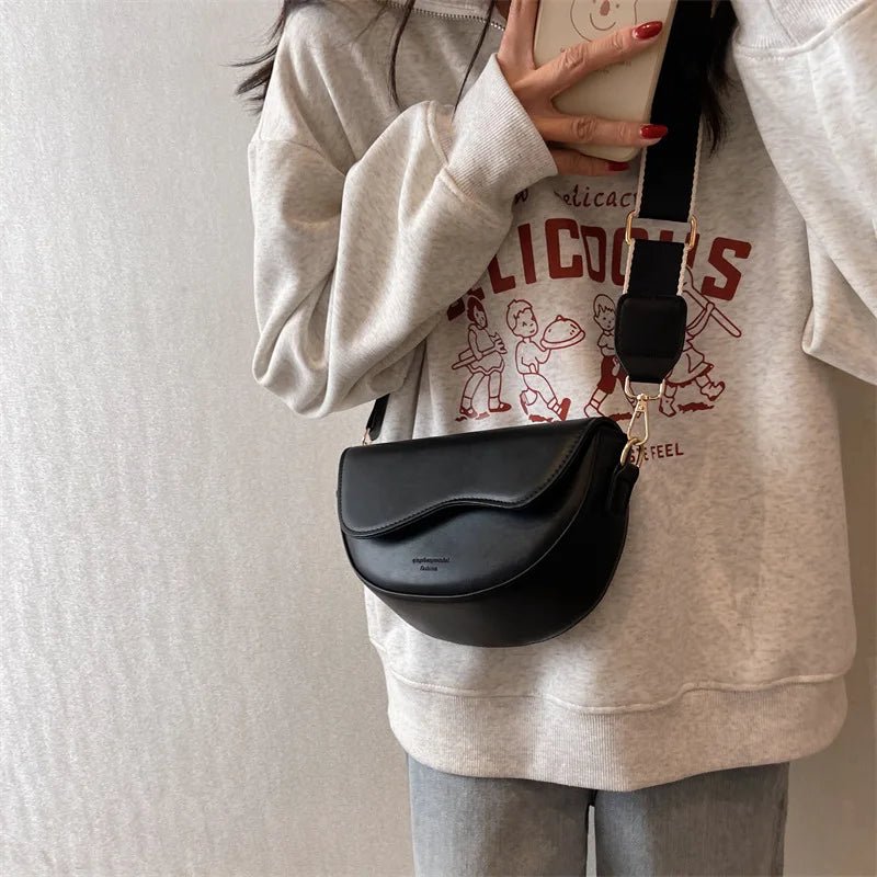 FIONA SATTELTASCHE – ELEGANTE LEDER-UMHÄNGETASCHE MIT KLAREM DESIGN