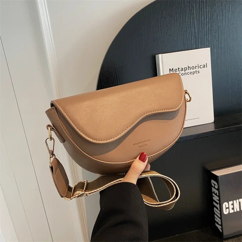 FIONA SATTELTASCHE – ELEGANTE LEDER-UMHÄNGETASCHE MIT KLAREM DESIGN