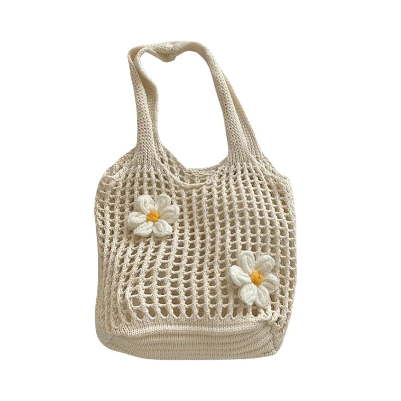 TULIPE STRICKTASCHE – SOMMERLICHE HÄKEL HOBO BAG AUS BAUMWOLL-MIX