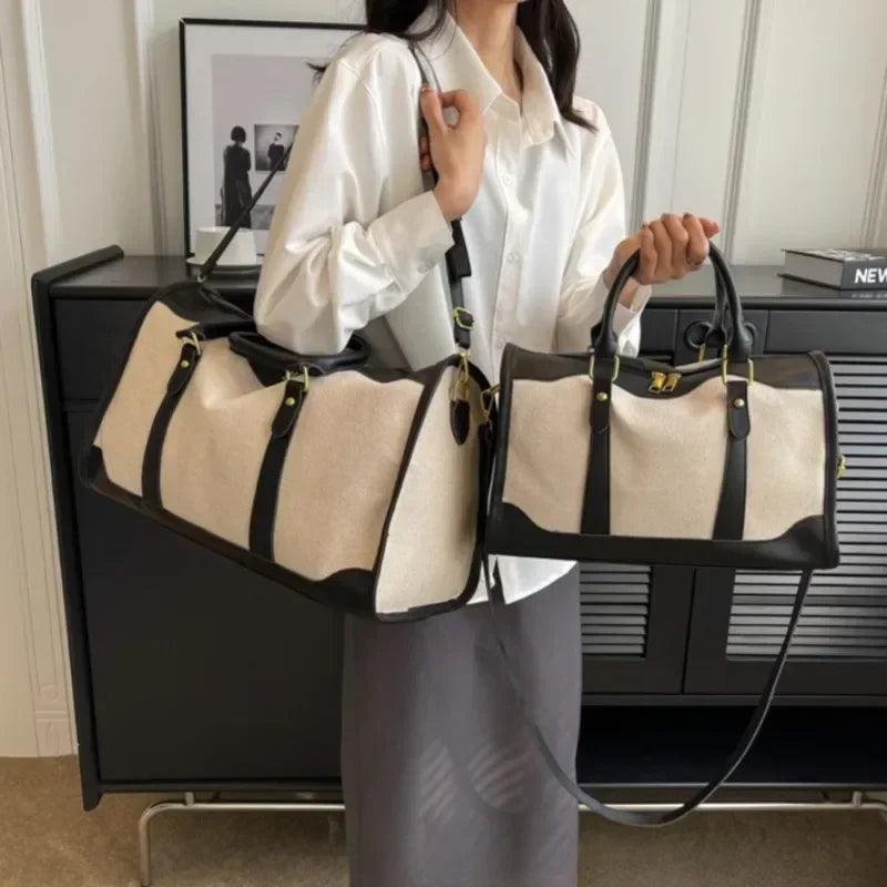 SIENA WEEKENDER-REISETASCHE AUS CANVAS UND LEDERDETAILS