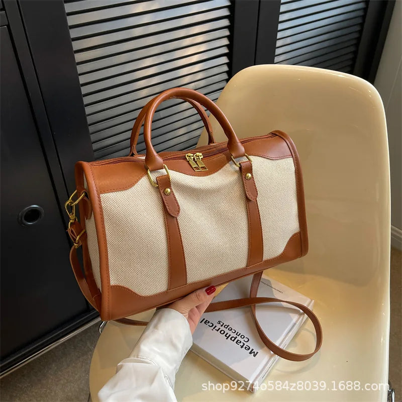 SIENA WEEKENDER-REISETASCHE AUS CANVAS UND LEDERDETAILS