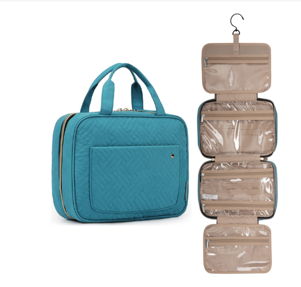 NAYLA KULTURBEUTEL – FALTBARE BEAUTYTASCHE MIT HAKEN