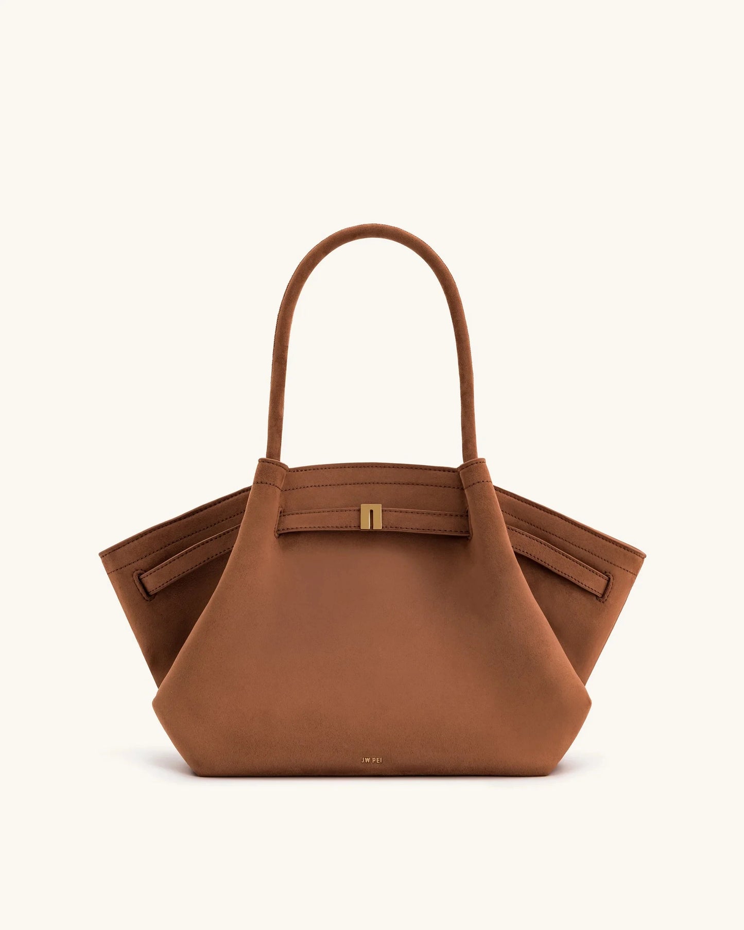 JW CANVAS-SCHULTERTASCHE MIT HOLZDETAILS