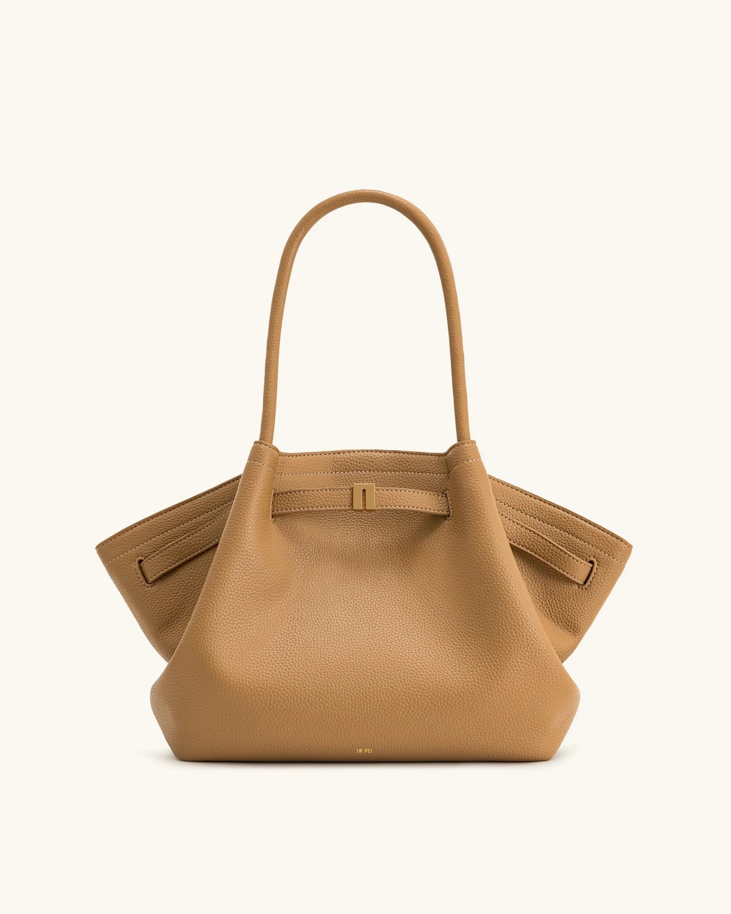 JW CANVAS-SCHULTERTASCHE MIT HOLZDETAILS
