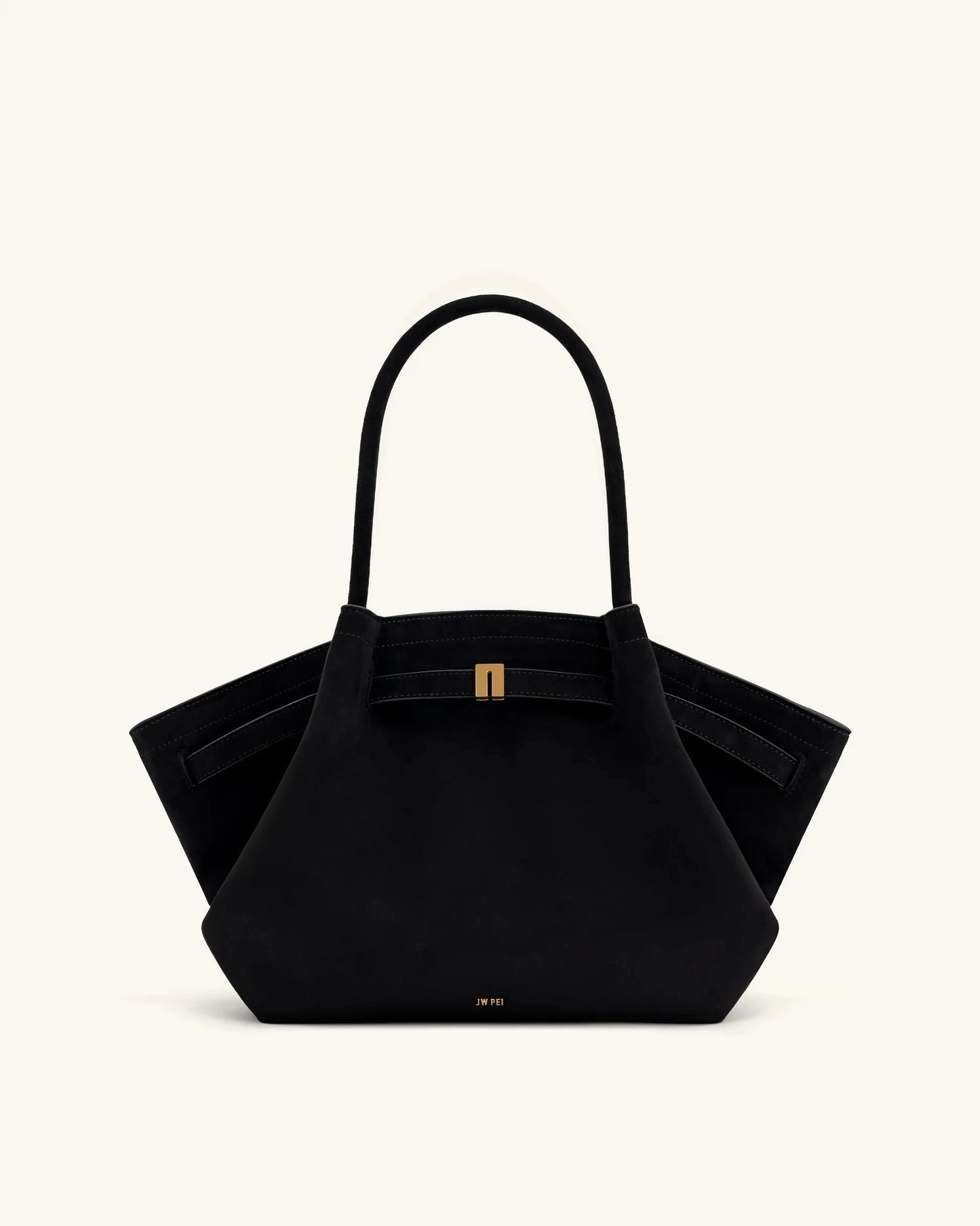 JW CANVAS-SCHULTERTASCHE MIT HOLZDETAILS