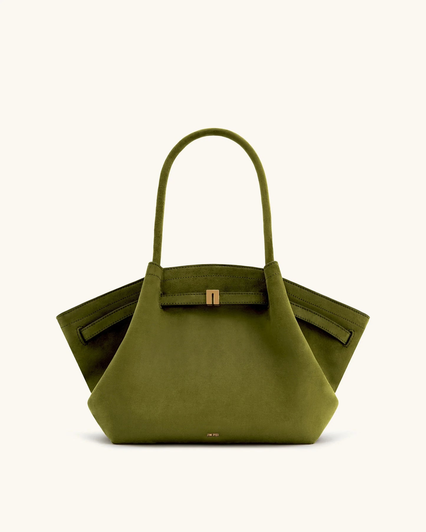JW CANVAS-SCHULTERTASCHE MIT HOLZDETAILS