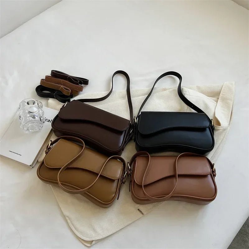 JUNEESA FLAP UMHÄNGETASCHE – VINTAGE-SCHULTERTASCHE MIT KLAPPVERSCHLUSS