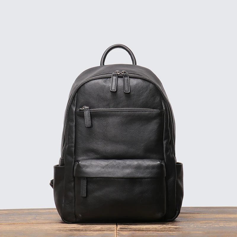 LEANDRO RUCKSACK AUS ECHTLEDER IN SCHWARZ