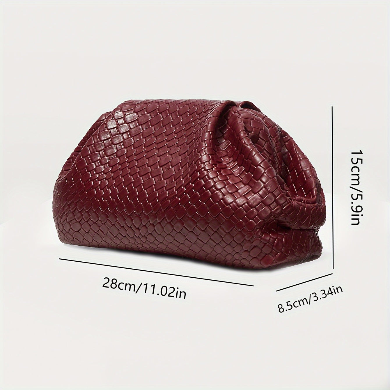 LORENA – GEFLOCHTENE CLUTCH AUS KUNSTLEDER