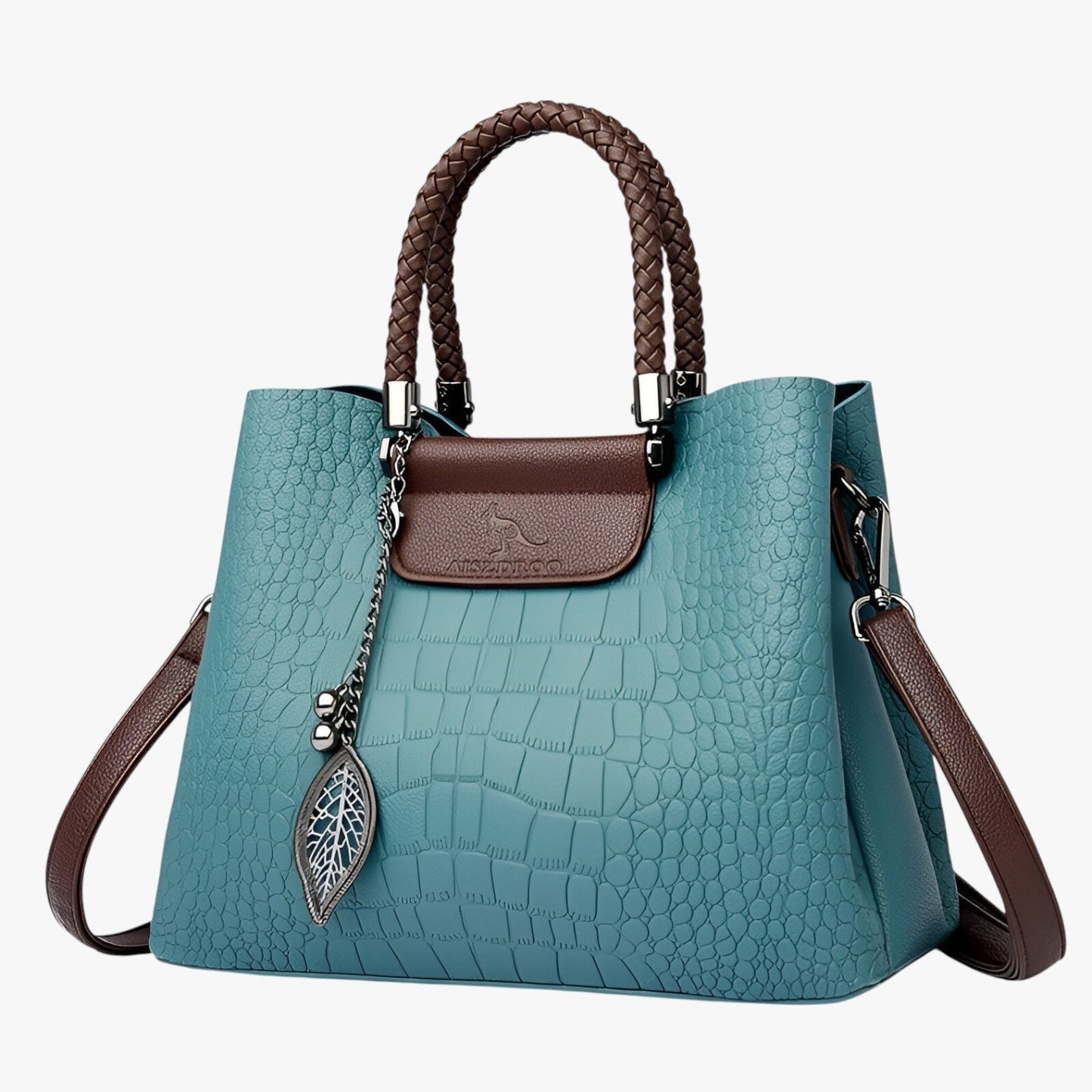 VERONA SCHULTERTASCHE IM CROCOSTYLE MIT CHARMS & KONTRAST