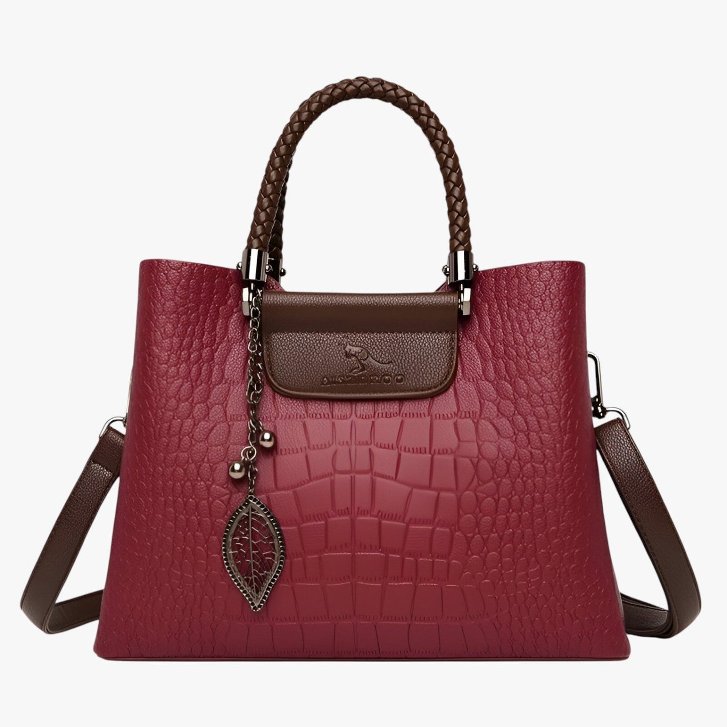VERONA SCHULTERTASCHE IM CROCOSTYLE MIT CHARMS & KONTRAST