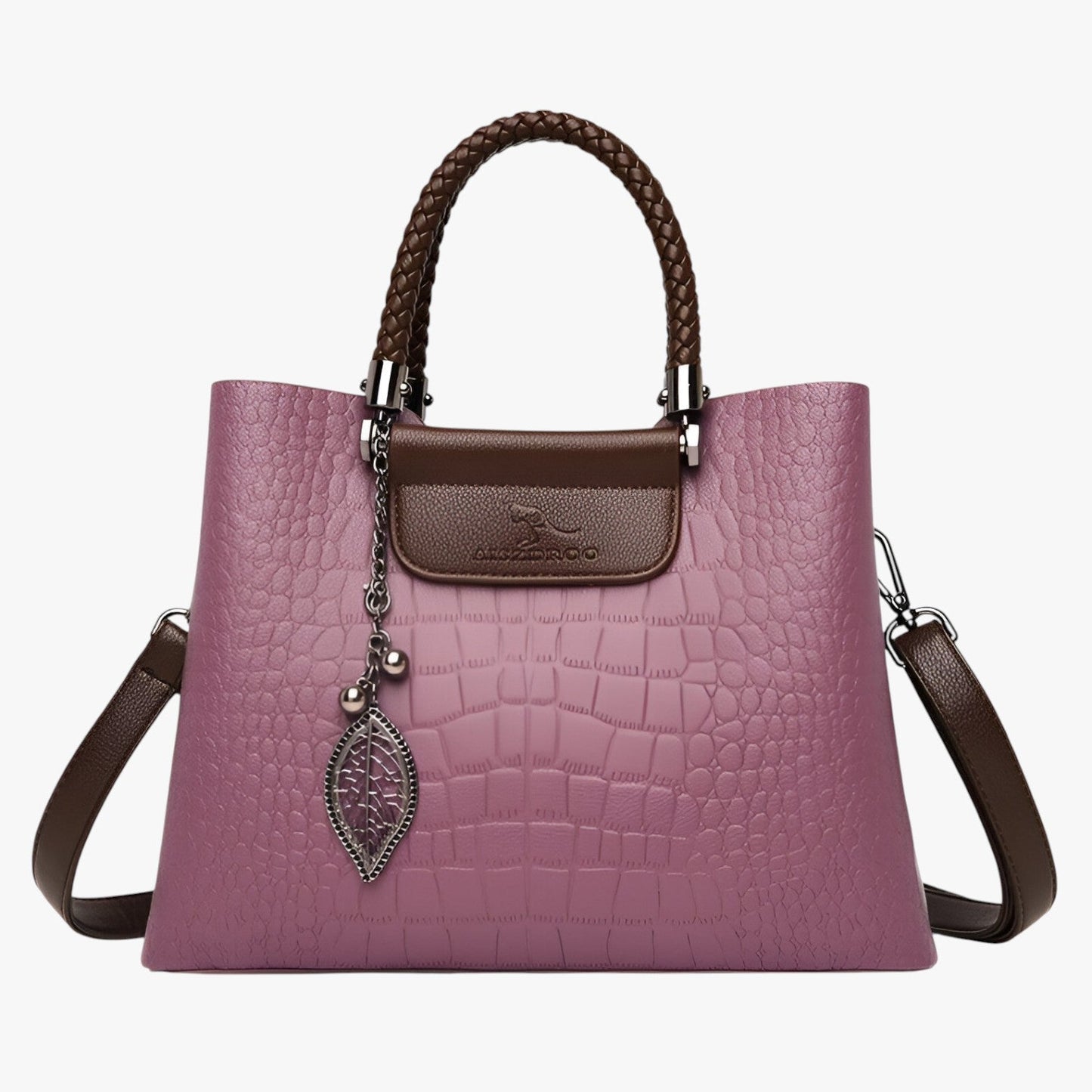 VERONA SCHULTERTASCHE IM CROCOSTYLE MIT CHARMS & KONTRAST