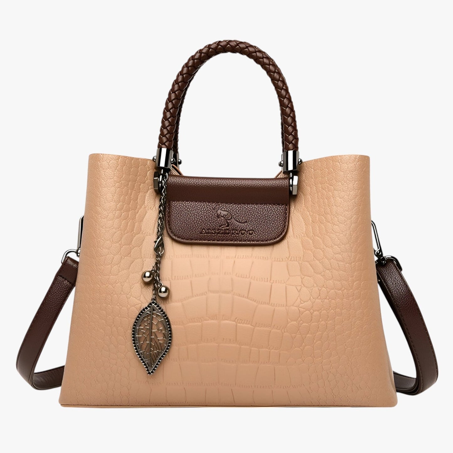 VERONA SCHULTERTASCHE IM CROCOSTYLE MIT CHARMS & KONTRAST