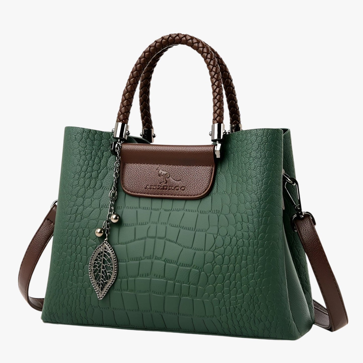 VERONA SCHULTERTASCHE IM CROCOSTYLE MIT CHARMS & KONTRAST