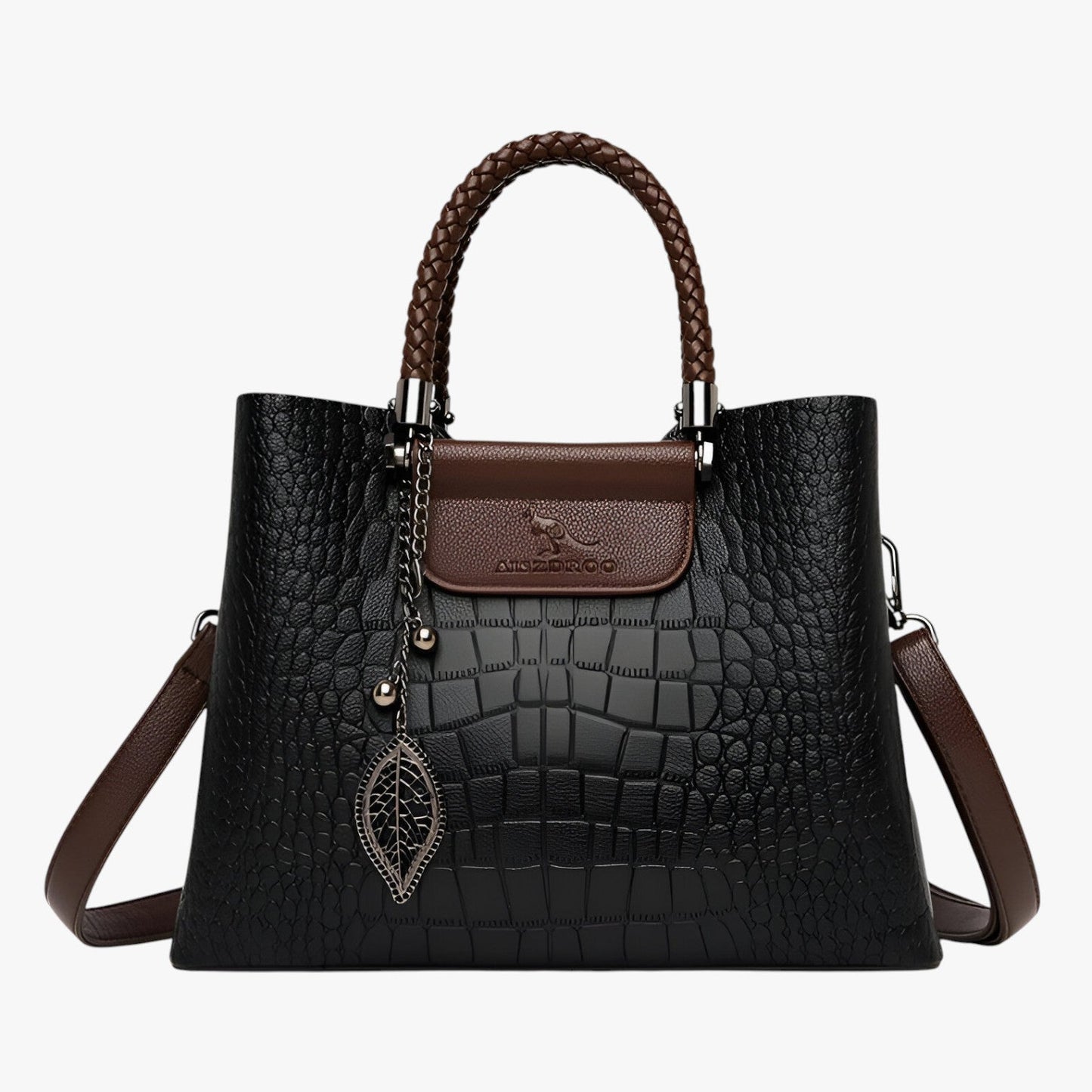 VERONA SCHULTERTASCHE IM CROCOSTYLE MIT CHARMS & KONTRAST