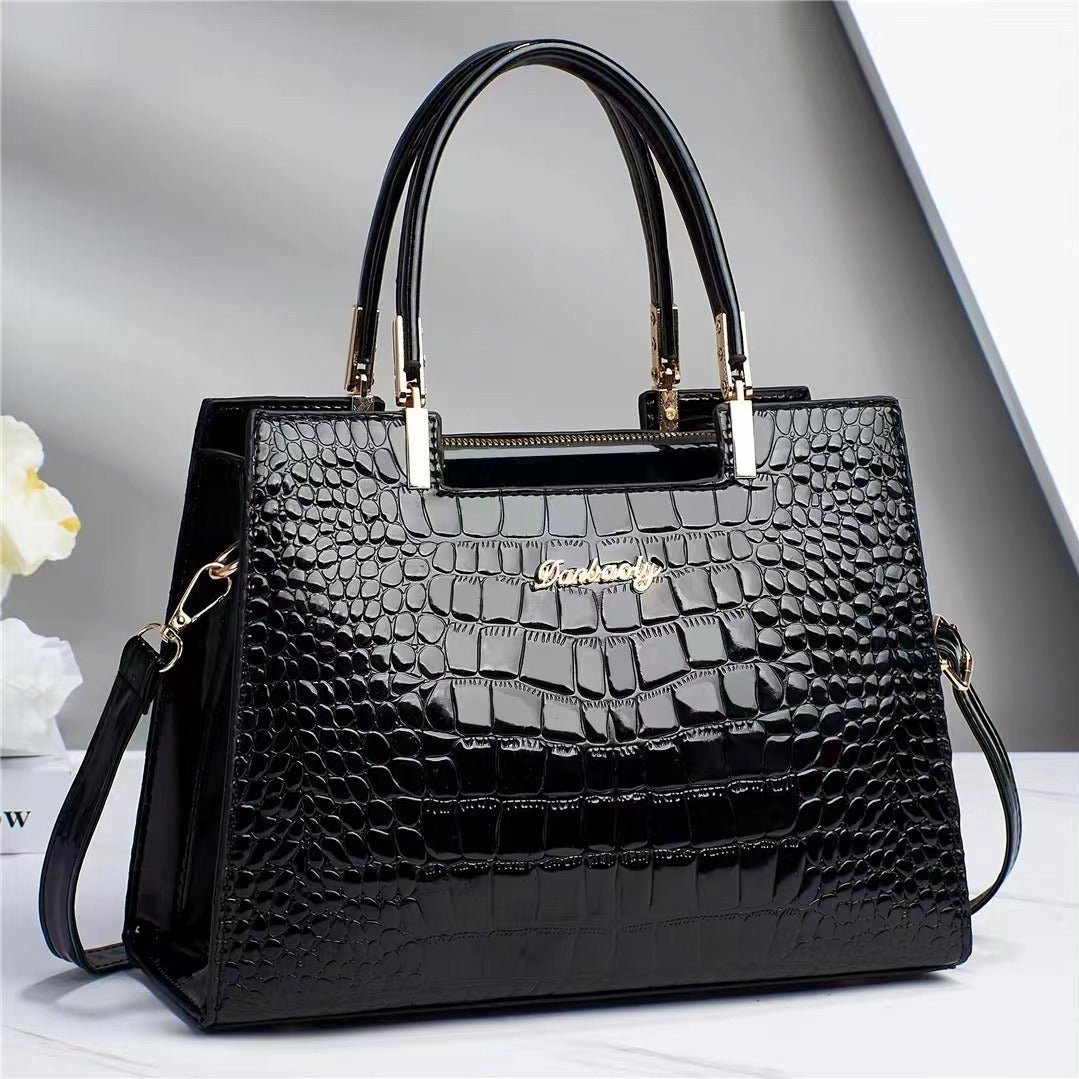 MELINDA KROKODILTASCHE – LUXURIÖSE HANDTASCHE MIT GLANZ-FINISH