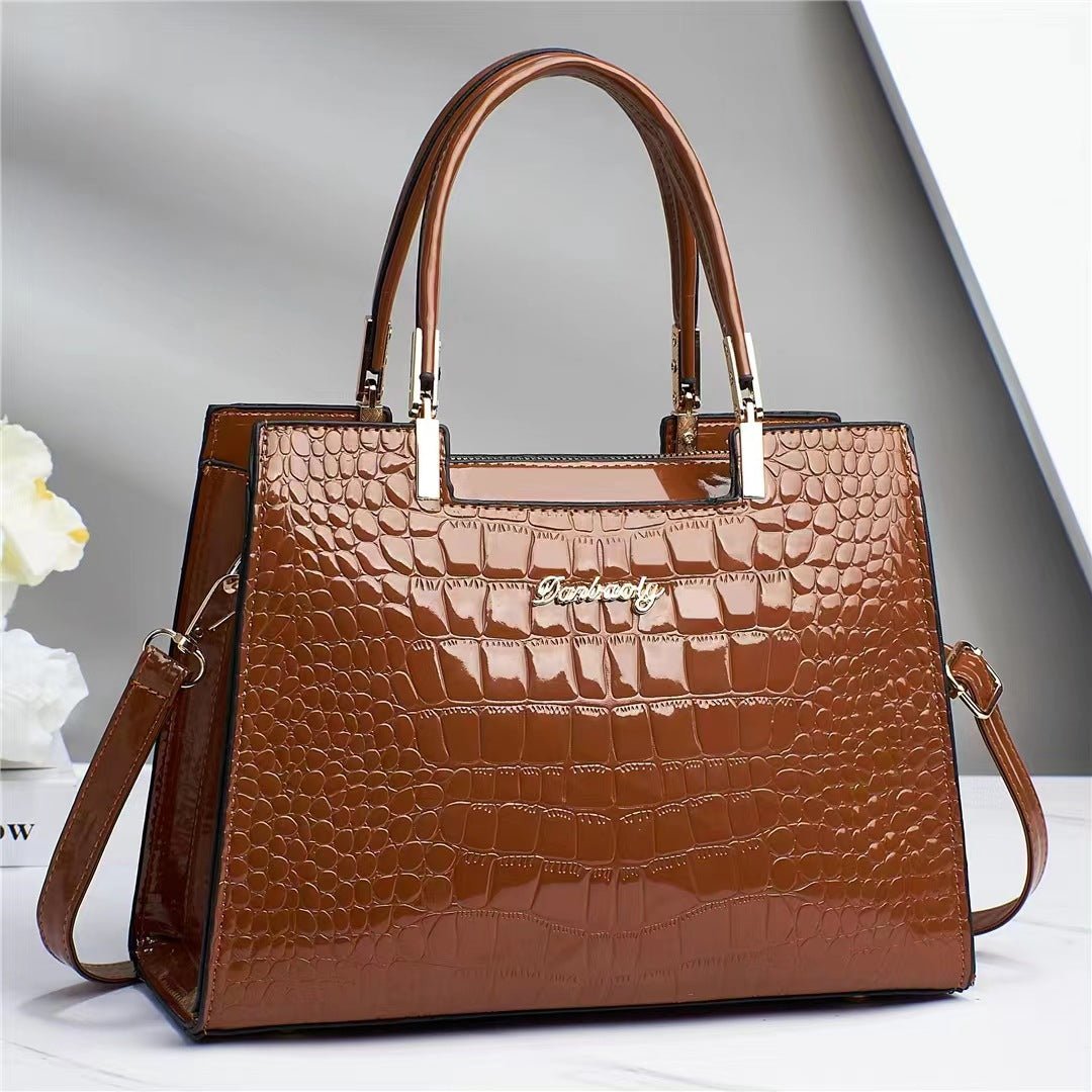 MELINDA KROKODILTASCHE – LUXURIÖSE HANDTASCHE MIT GLANZ-FINISH