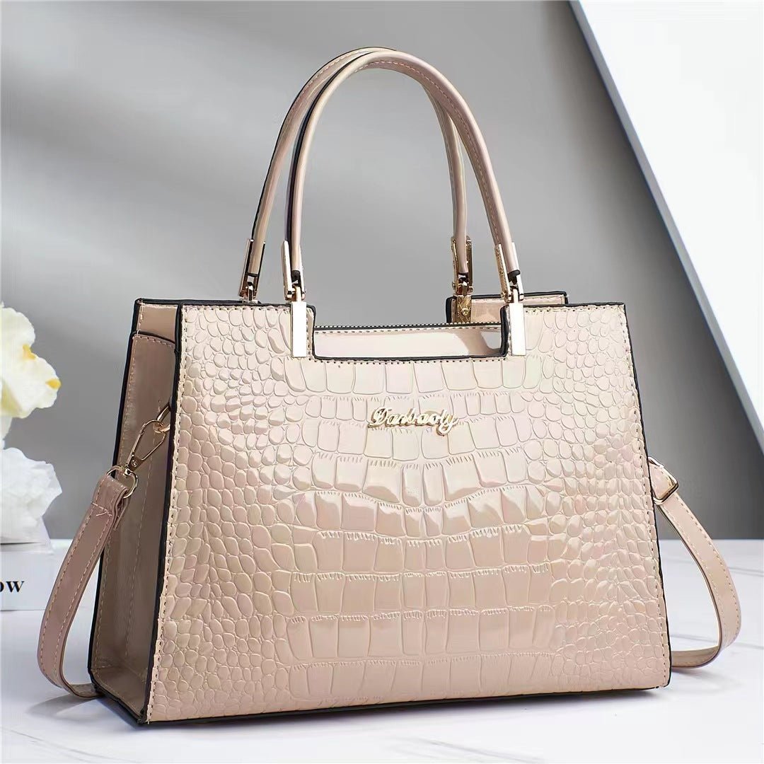 MELINDA KROKODILTASCHE – LUXURIÖSE HANDTASCHE MIT GLANZ-FINISH