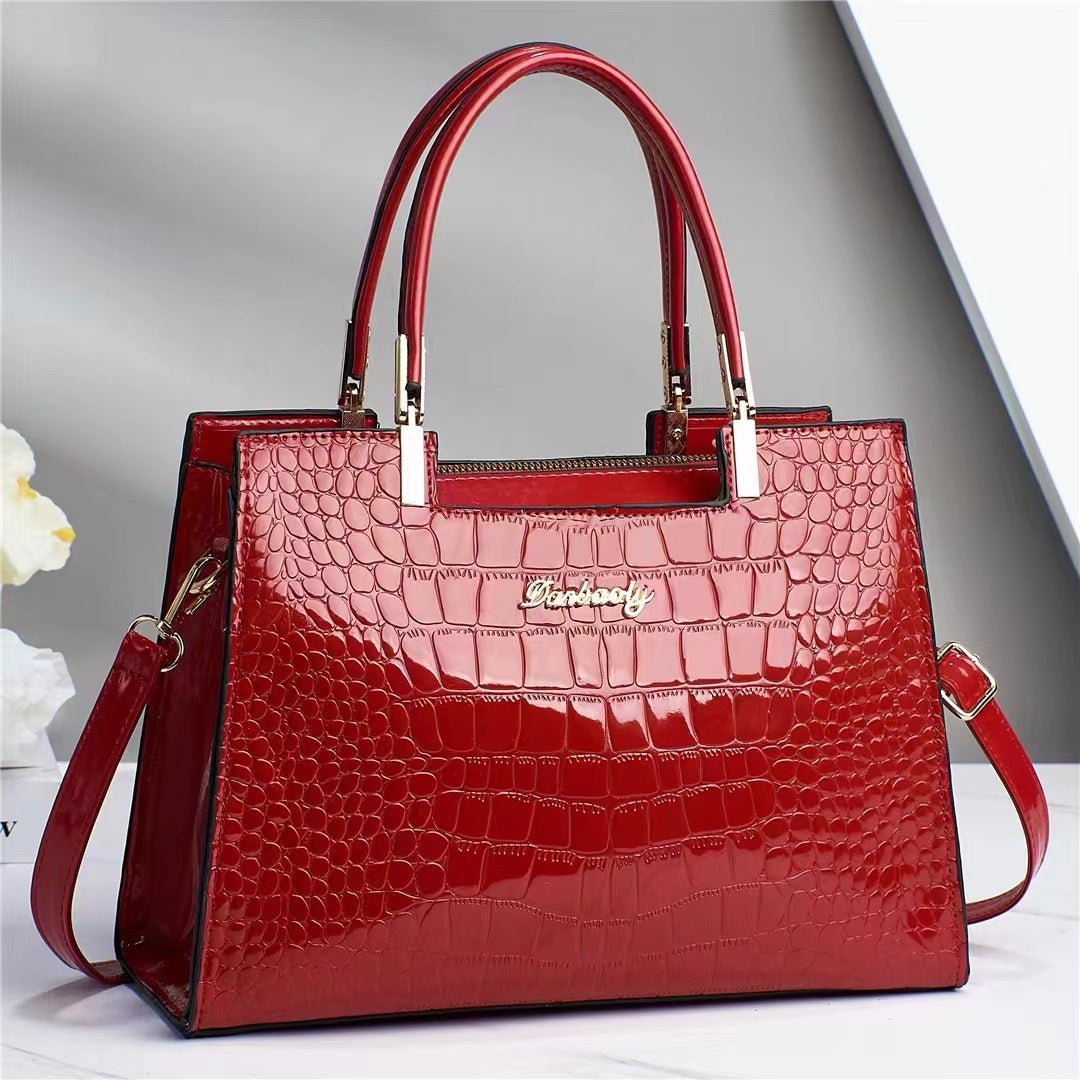 MELINDA KROKODILTASCHE – LUXURIÖSE HANDTASCHE MIT GLANZ-FINISH