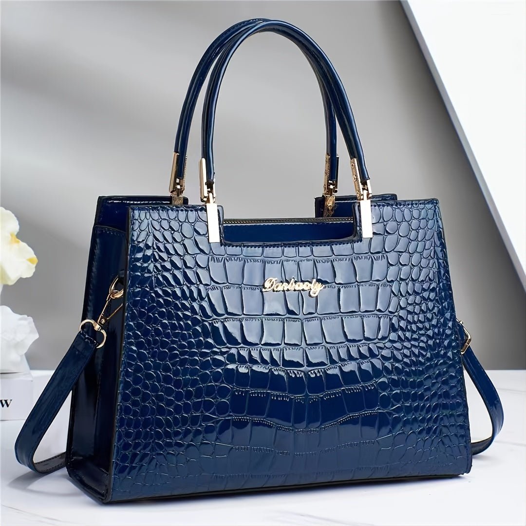 MELINDA KROKODILTASCHE – LUXURIÖSE HANDTASCHE MIT GLANZ-FINISH