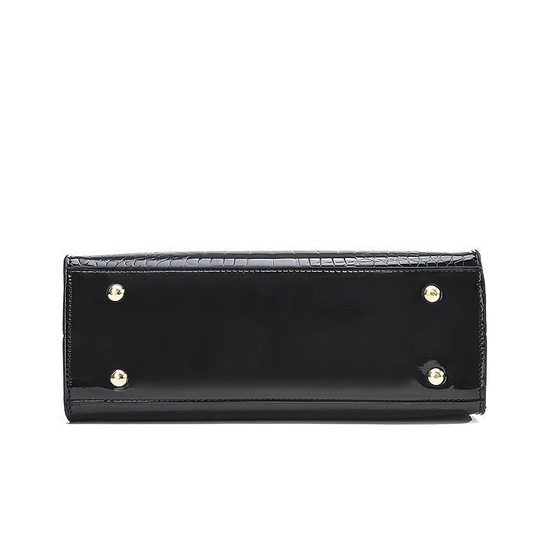 MELINDA KROKODILTASCHE – LUXURIÖSE HANDTASCHE MIT GLANZ-FINISH