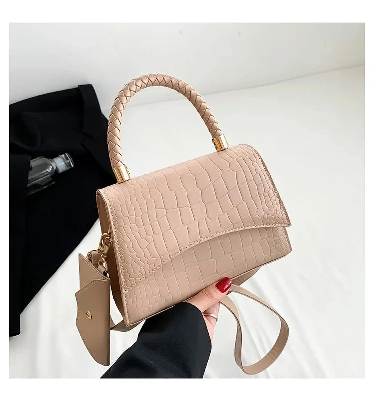 FIRENZA CROCO-TASCHE – UMHÄNGETASCHE MIT GRIFF IN KNALLFARBEN