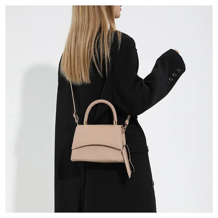 FIRENZA CROCO-TASCHE – UMHÄNGETASCHE MIT GRIFF IN KNALLFARBEN