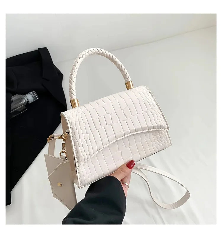 FIRENZA CROCO-TASCHE – UMHÄNGETASCHE MIT GRIFF IN KNALLFARBEN