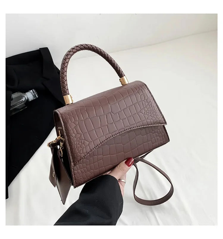 FIRENZA CROCO-TASCHE – UMHÄNGETASCHE MIT GRIFF IN KNALLFARBEN