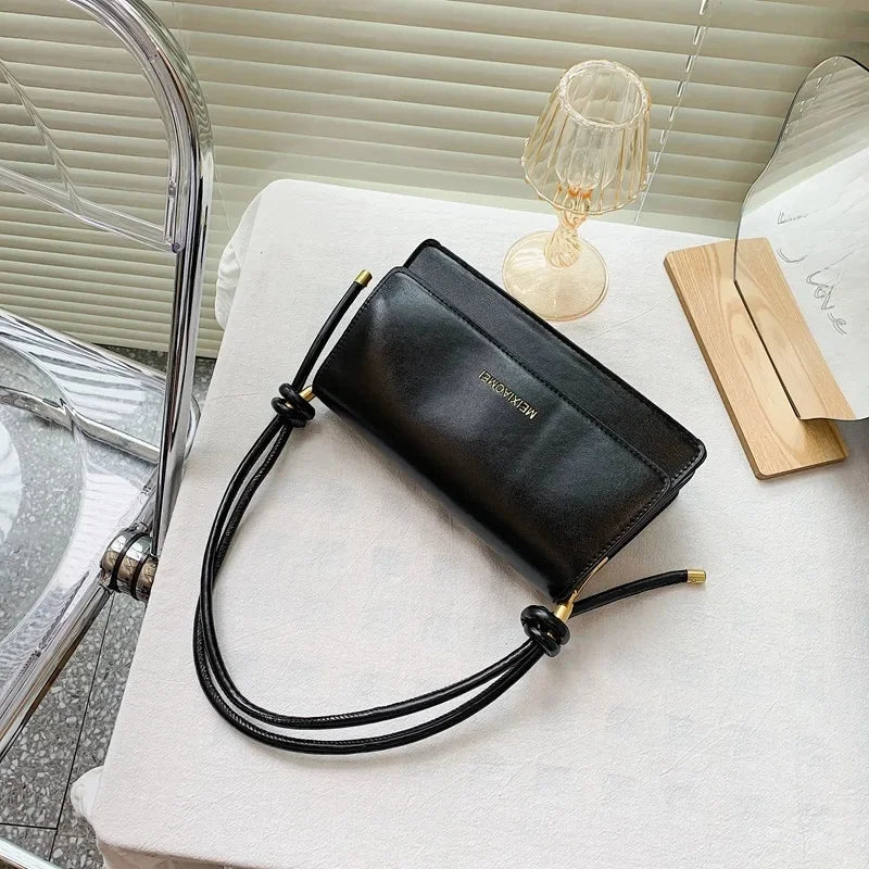 MEIXIAOMEI UMHÄNGETASCHE – KLASSISCHE SHOULDER BAG IN CREME ODER BRAUN