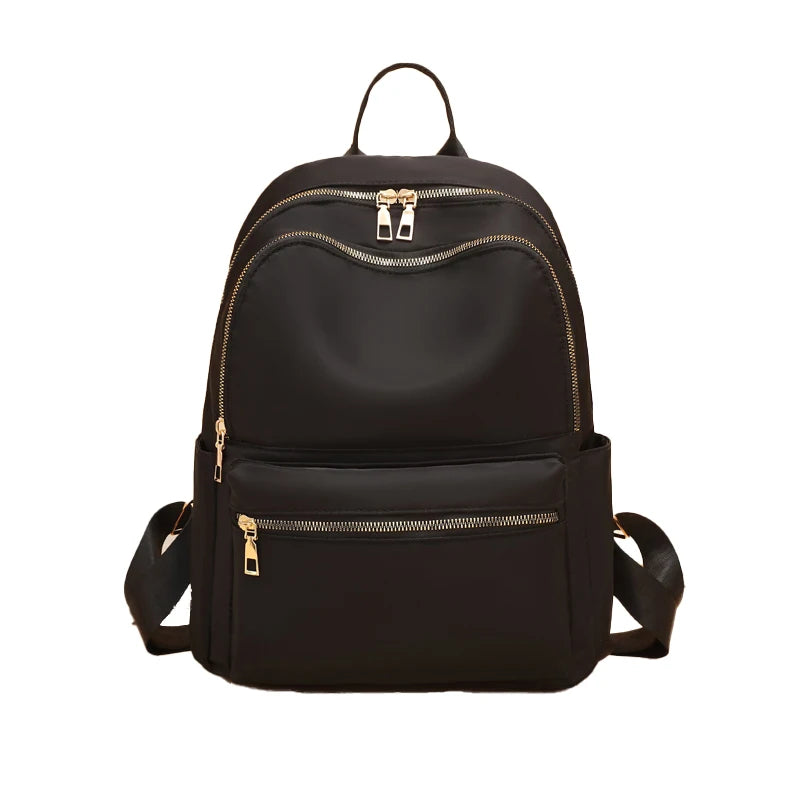 VANORA SCHULRUCKSACK – WASSERABWEISENDER OXFORD-RUCKSACK MIT GOLDDETAILS