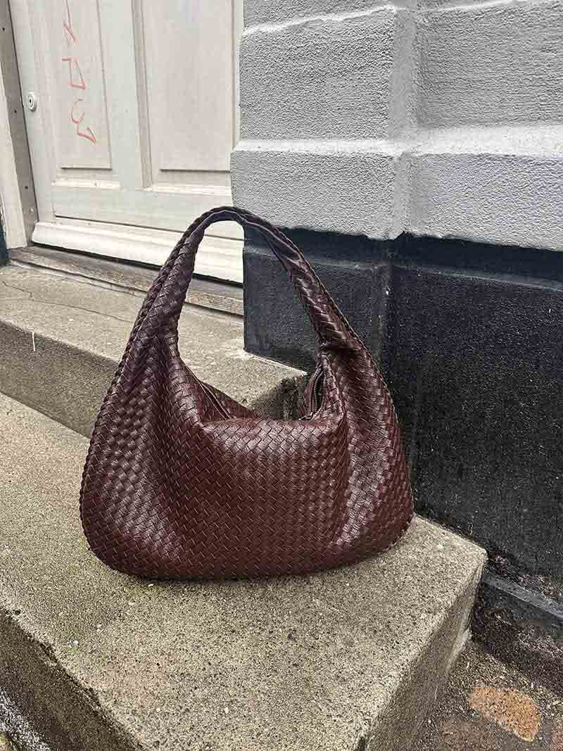 NOVA – GEFLOCHTENE HOBO-SCHULTERTASCHE IN LEDEROPTIK (XL)
