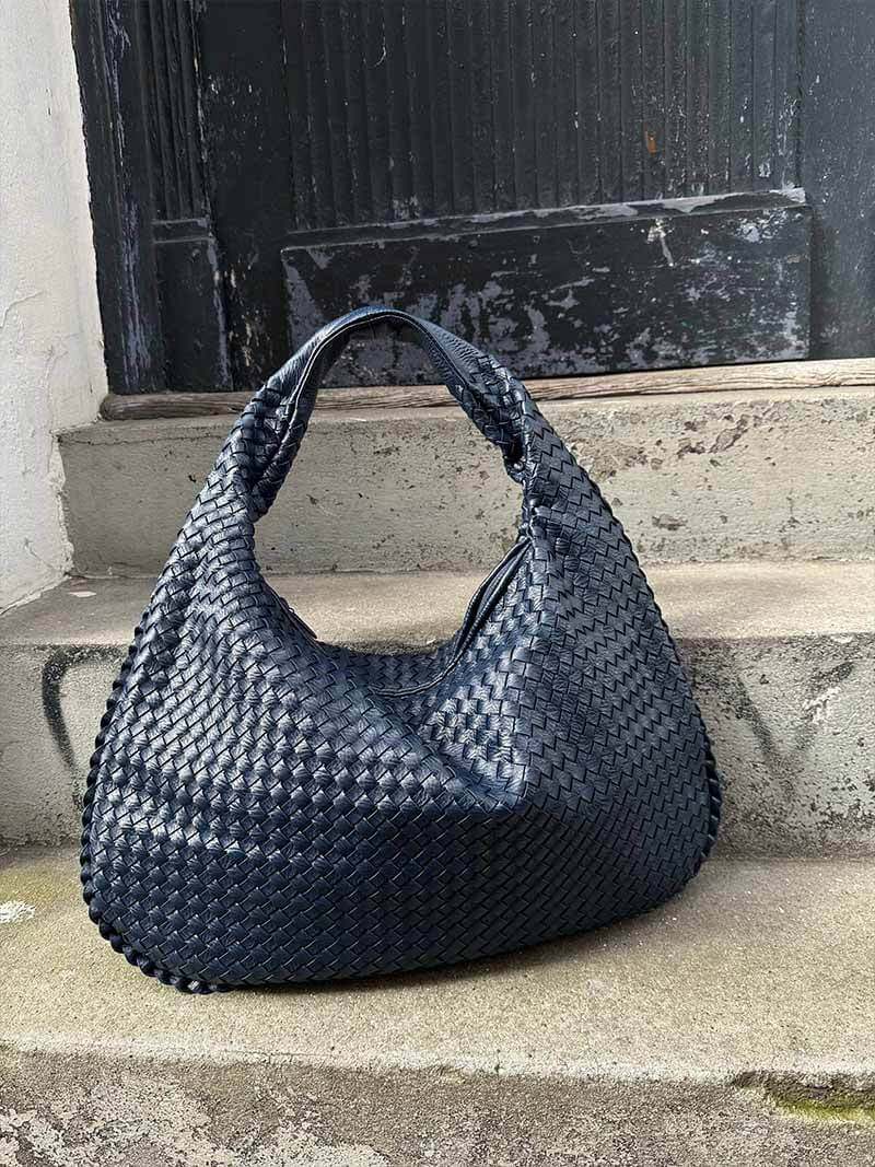 NOVA – GEFLOCHTENE HOBO-SCHULTERTASCHE IN LEDEROPTIK (XL)