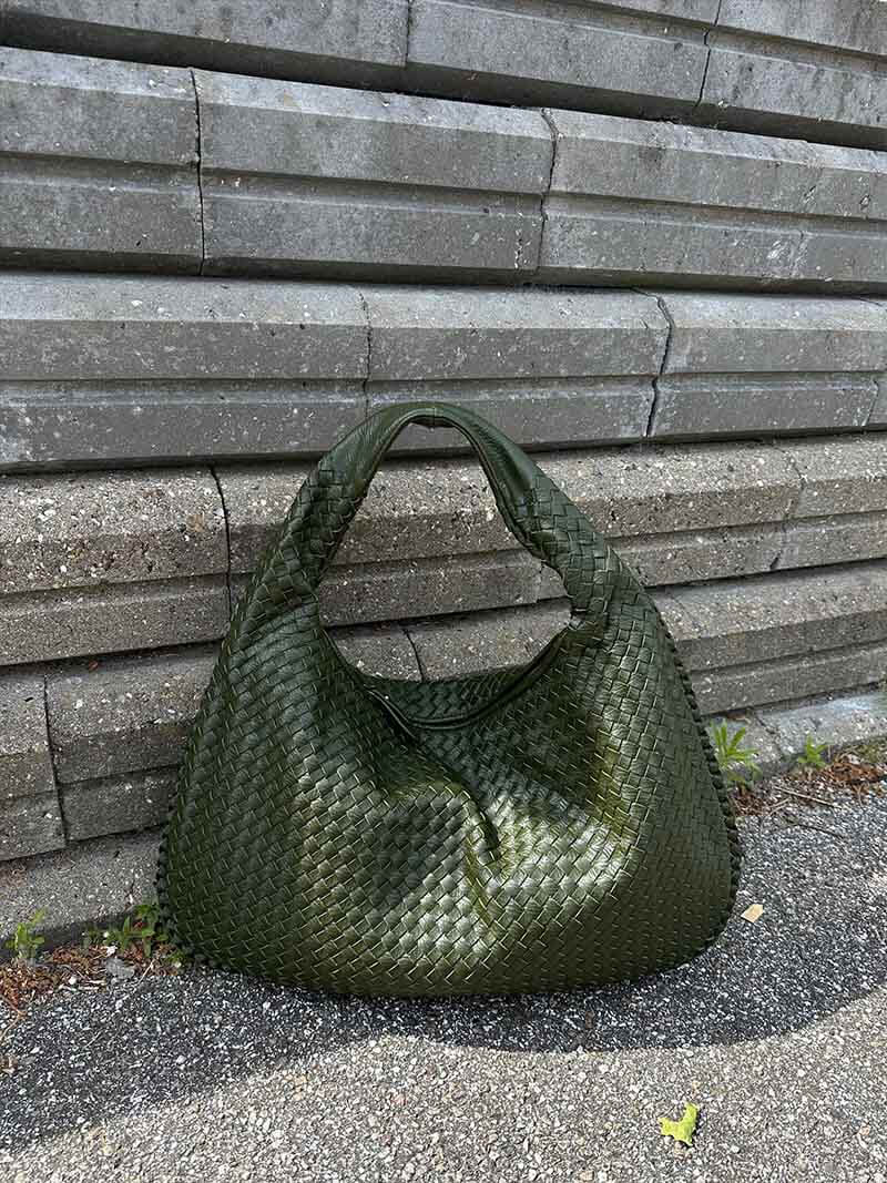 NOVA – GEFLOCHTENE HOBO-SCHULTERTASCHE IN LEDEROPTIK (XL)
