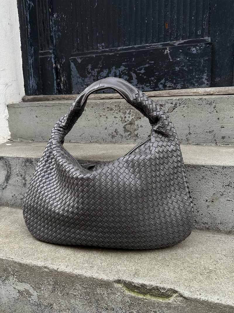 NOVA – GEFLOCHTENE HOBO-SCHULTERTASCHE IN LEDEROPTIK (XL)