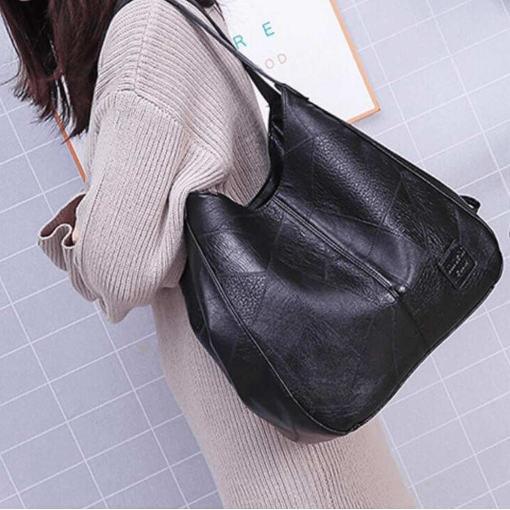 NAOKO MAXI-SCHULTERTASCHE – LEDERTASCHE MIT PLATZ & SOFTER FORM